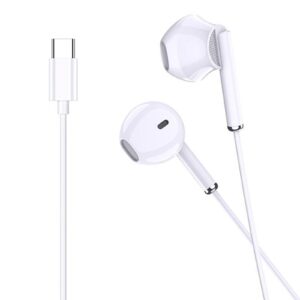 KAKUSIGA - KSC-1295 Écouteur filaire avec microphone Type-C 1,2 M BLANC