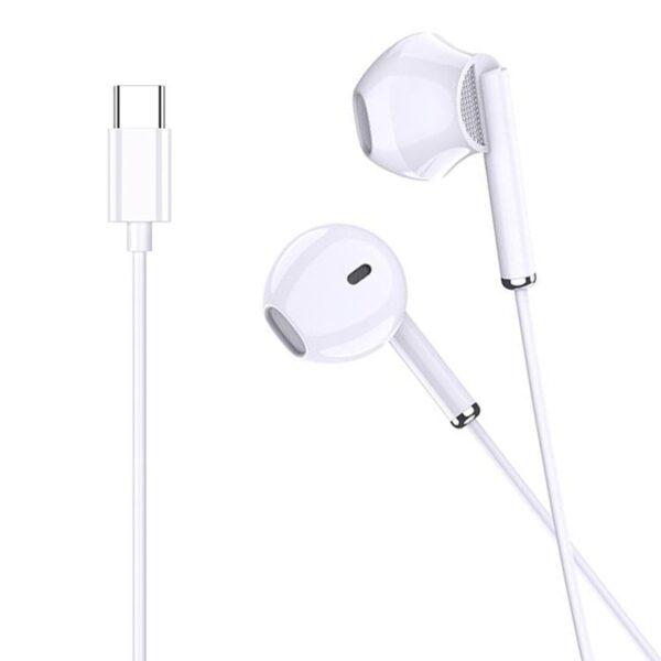 KAKUSIGA - KSC-1295 Écouteur filaire avec microphone Type-C 1,2 M BLANC